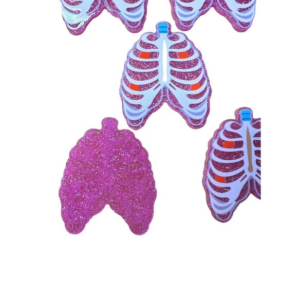 10 pc glitter RN Nurse  acrylic flat back charm for badge reels keyrings earring - Picture 2 of 3